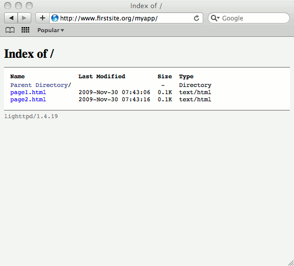 Web application running under a directory via lighttpd on Ubuntu 10.04 (Lucid). Web application running under a directory via lighttpd on Ubuntu 10.04 (Lucid).
