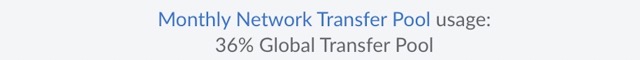 Screenshot of Monthly Network Transfer Pool Percentage Used Screenshot of Monthly Network Transfer Pool Percentage Used